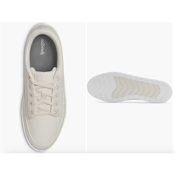 Allbirds Canvas Pacers Womens Natural White Size 10 NWOB - Picture 3 of 6